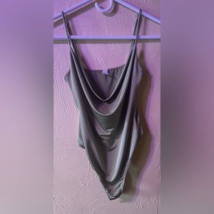 Urban outfitters - Out From Under Olive Green Drape Neck bodysuit (tong)